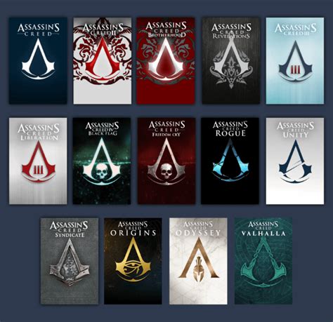 assassin's creed all logos.